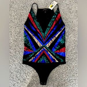 NWT Express Sequin Bodysuit